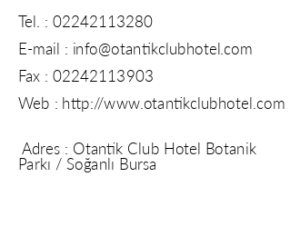 Otantik Club Hotel iletiim bilgileri